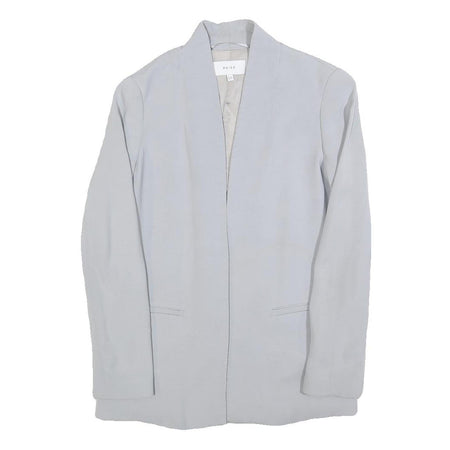 REISS Womens Grey Crepe Jacket UK 6 Classic Formal Smart Lightweight