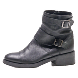 MINELLI Ankle Boots Black Leather Womens UK 3