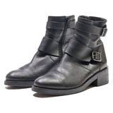 MINELLI Ankle Boots Black Leather Womens UK 3
