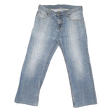 CARHARTT Mens Jeans Blue Regular Straight Denim Light W32 L28 Zip Cotton Blend