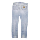 CARHARTT Mens Jeans Blue Slim Skinny Denim Light W34 L34 Casual Zip Cotton Blend
