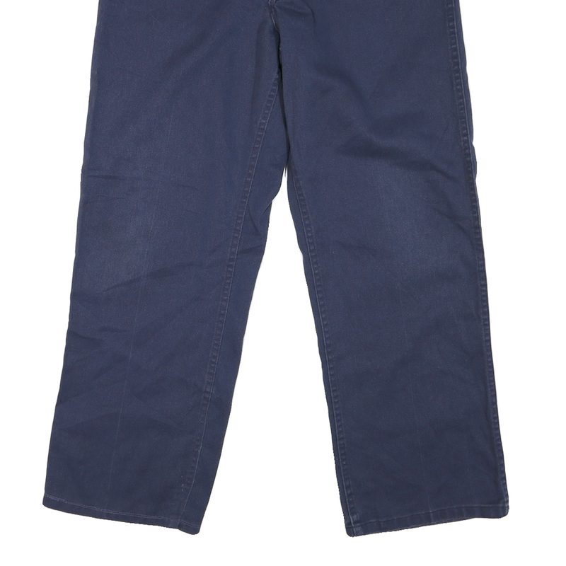 BEN DAVIS Mens Cotton Blend Navy Regular Straight Trousers W36 L30 Workwear