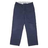 BEN DAVIS Mens Cotton Blend Navy Regular Straight Trousers W36 L30 Workwear
