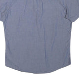 BANANA REPUBLIC Mens Blue & White Dotted Short Sleeve Shirt M Cotton Blend