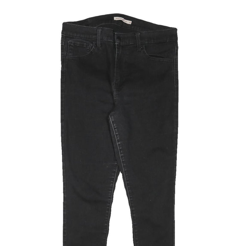 LEVI'S Womens Jeans Black Slim Skinny Denim W30 L28 Zip Cotton Blend