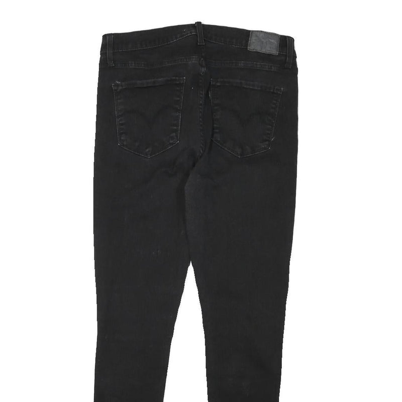 LEVI'S Womens Jeans Black Slim Skinny Denim W30 L28 Zip Cotton Blend