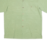 GORDON CLOTHING Mens Green L Shirt Cotton Blend Short Sleeve Casual Relaxed Fit