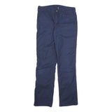 CARHARTT Mens Navy Regular Straight Cotton Blend Trousers W30 L30 Workwear Zip