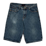 Unbranded Contrast Stitch Denim Shorts - 36W 12L Blue Cotton