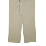 DICKIES Mens Cotton Blend Beige Regular Fit Straight Leg Trousers W35 L30