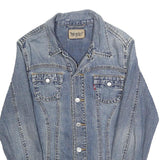 LEVI'S Womens Blue Denim Button Jacket S Cotton Classic Casual Retro