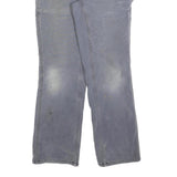 CARHARTT Womens Regular Blue Cotton Blend Zip Trousers W28 L28 Durable Workwear