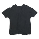 SERGIO CASSINI Womens Black Silk Shift Dress Short Sleeve UK S Elegant