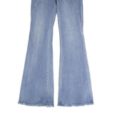 SINCERELY JULES Womens Jeans Blue Regular Flared Denim Light W25 L31 Button