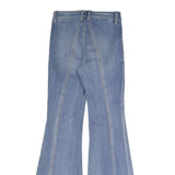 SINCERELY JULES Womens Jeans Blue Regular Flared Denim Light W25 L31 Button