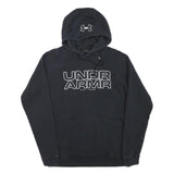 UNDER ARMOUR Mens Black Hoodie M Cotton Blend Pullover Lightweight Casual