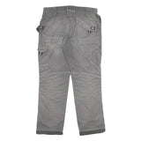 DICKIES Mens Cotton Blend Grey Work Trousers Regular Straight W34 L31 Utility