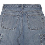 WRANGLER Mens Denim Blue Cargo Shorts L W34 Casual Cotton Blend