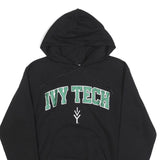 CHAMPION Mens Black Ivy Tech Pullover Hoodie S Cotton Blend Casual Sweatshirt