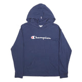 CHAMPION Mens Navy Hoodie S Cotton Blend Pullover Casual Sportswear