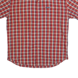 CHAPS RALPH LAUREN Mens Red Blue Beige Check Shirt L Casual Summer Cotton Short