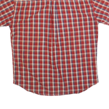 CHAPS RALPH LAUREN Mens Red Blue Beige Check Shirt L Casual Summer Cotton Short