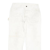 DICKIES Mens White Regular Fit Straight Denim Jeans W34 L30 Workwear Utility