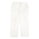DICKIES Mens White Regular Fit Straight Denim Jeans W34 L30 Workwear Utility