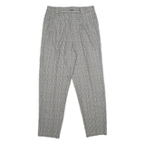 CASABLANCA Womens Polyester Blend Grey Regular Straight Trousers W30 L30 Checked