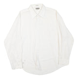 TIP TOP Mens White Shirt L Cotton Blend Button Collar Classic Style