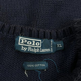 Polo By Ralph Lauren Sweater Vest - XL Navy Cotton