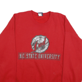JANSPORT Mens Red NC State University Crew Neck 2XL Cotton Sweatshirt College