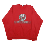 JANSPORT Mens Red NC State University Crew Neck 2XL Cotton Sweatshirt College