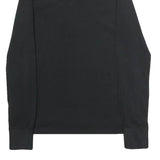 RALPH LAUREN Mens Black Long Sleeve Plain Polo Shirt L Cotton Classic Fit