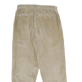 BILL BLASS Mens Cotton Beige Classic Straight Trousers W32 L30 Casual Zip