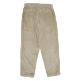BILL BLASS Mens Cotton Beige Classic Straight Trousers W32 L30 Casual Zip