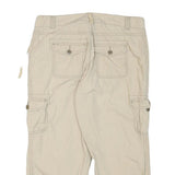 Womens Beige Casual Cotton Blend Cargo Shorts Size M W29 Drawstring Pockets