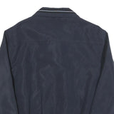 CHARLES VOGELE Mens Navy Blue Casual Jacket L Polyester Zip Plain Lightweight