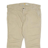CARHARTT Mens Cotton Blend Beige Regular Straight Fit Trousers W42 L25