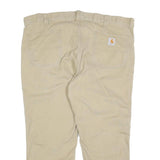 CARHARTT Mens Cotton Blend Beige Regular Straight Fit Trousers W42 L25