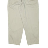 LEE Mens Relaxed Beige Cotton Blend Zip Trousers W30 L27 Casual Pleated Waist