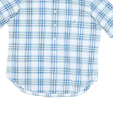 NAUTICA Mens Blue & Green Check Shirt XL Cotton Blend Casual Button Down