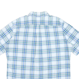 NAUTICA Mens Blue & Green Check Shirt XL Cotton Blend Casual Button Down