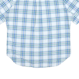 NAUTICA Mens Blue & Green Check Shirt XL Cotton Blend Casual Button Down