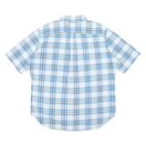 NAUTICA Mens Blue & Green Check Shirt XL Cotton Blend Casual Button Down