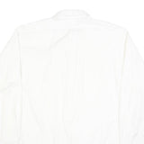 POLO RALPH LAUREN Mens White Shirt L Embroidered Crest Classic Cotton Blend