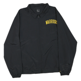 NIKE Mens Black & Yellow Warriors Zip Jacket XL Polyester Blend Plain Sportswear