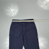 Oobe Cargo Trousers - 32W 30L Navy Cotton