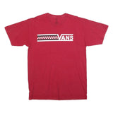 VANS Mens Red Graphic T-Shirt L Short Sleeve Crew Neck Cotton Blend