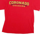 PORT & COMPANY Mens Red Coronado Cougars Graphic T-Shirt L Short Sleeve Crew